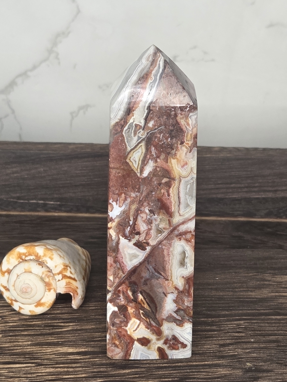 Mexican Lace Agate Tower  Crystal